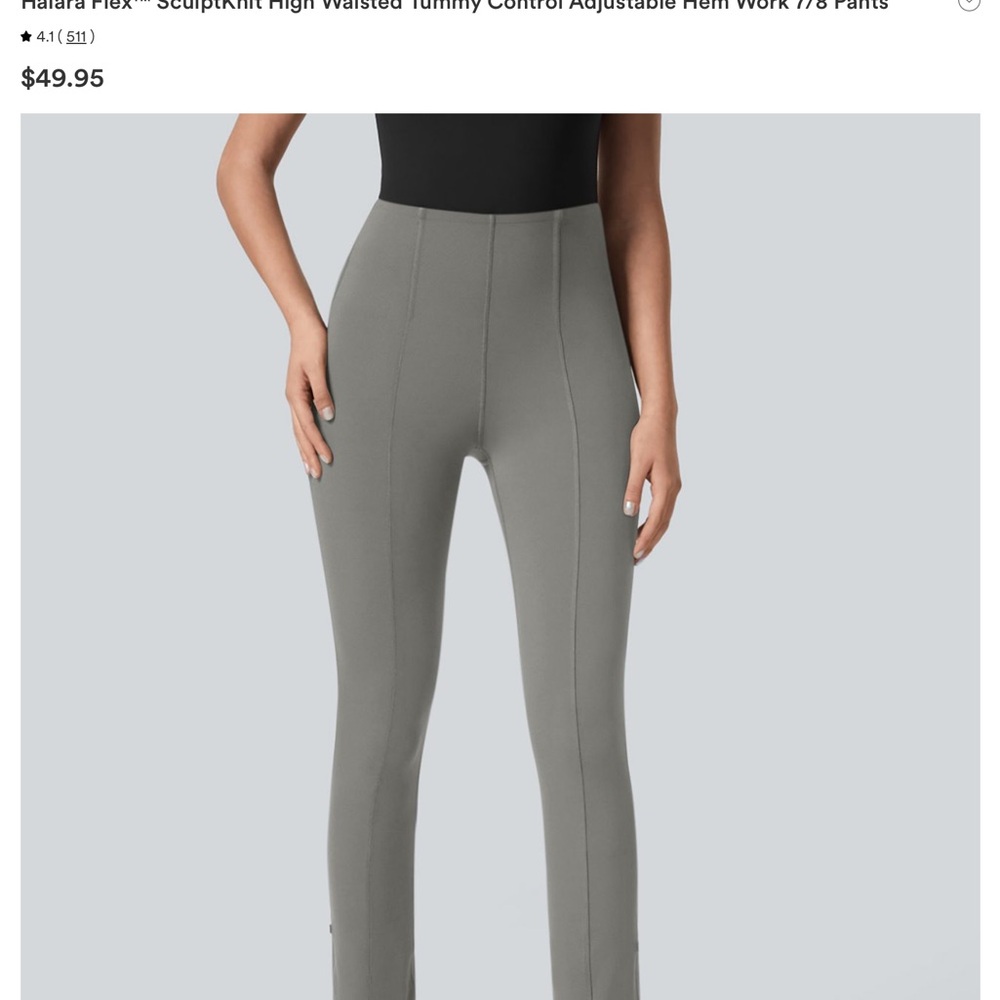 HALARA Sculptknit High Waisted Pants - Gray